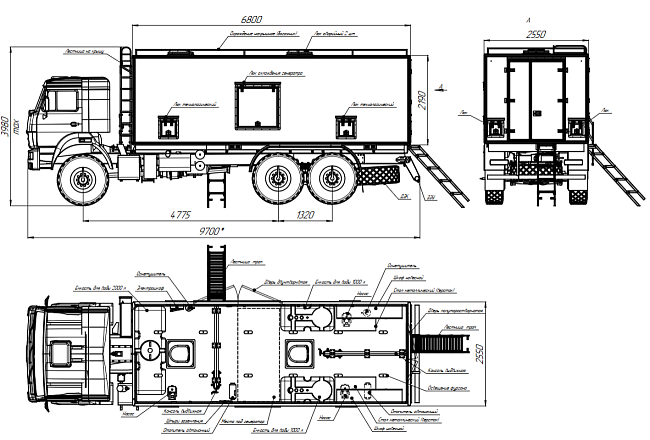 ПЕРЕДВИЖНОЙ МОЕЧНЫЙ КОМПЛЕКС SHACMAN 385 F3000 6x6 