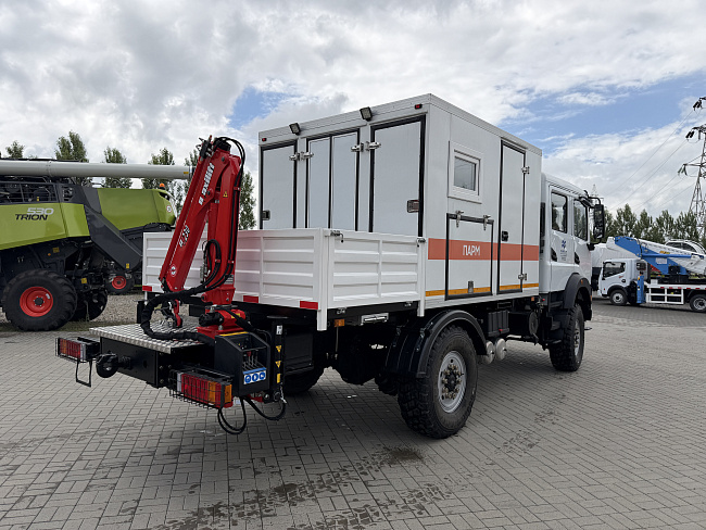 Мастерская передвижная ПАРМ-2  DONG FENG 4×4  6 мест с краном манипулятором КМУ 