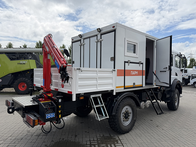 Мастерская передвижная ПАРМ-2  DONG FENG 4×4  6 мест с краном манипулятором КМУ 