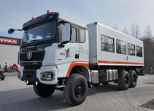 ВАХТОВЫЙ АВТОБУС SHACMAN 385 X5000 6x6 28 мест