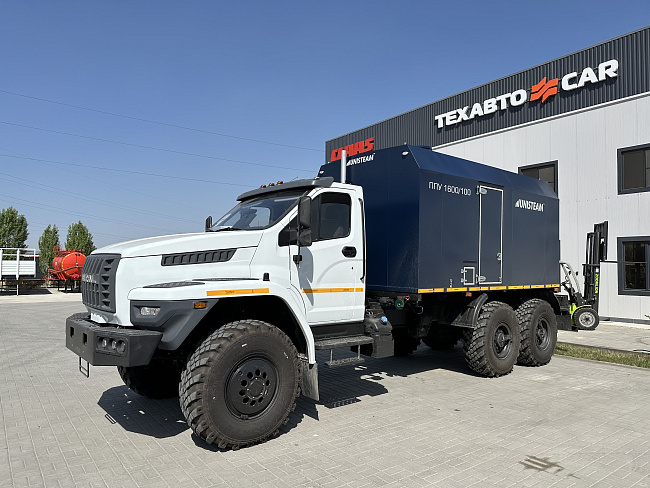 ПЕРЕДВИЖНАЯ ПАРОВАЯ УСТАНОВКА ППУ-1600/100 на шасси УРАЛ 4320-72 НЕКСТ